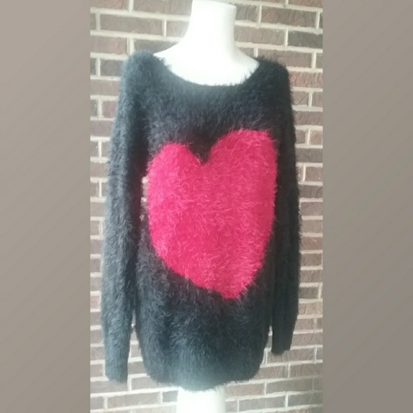 Kiss & Cry Sweaters - Kiss and Cry Heart Valentine's Warm Fuzzy Sweater